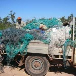All in a days work - fishing nets collected from Australia’s northeast Arnhem Land coastline